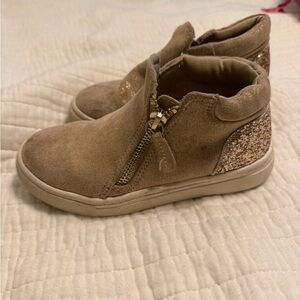 Harper Canyon Tan Kids Boots with Glitter